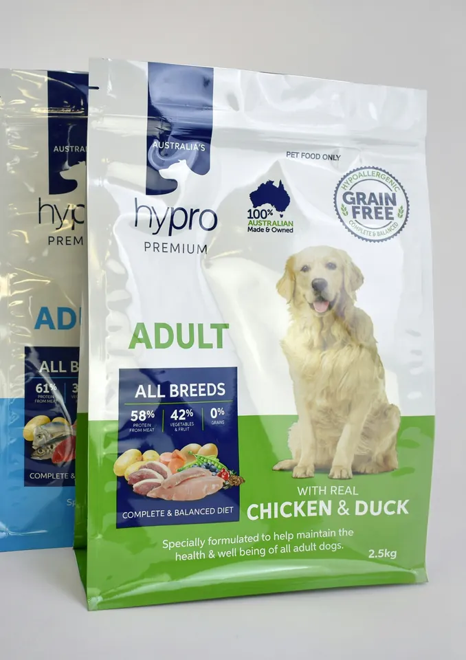Image of Brand A puppy food packaging