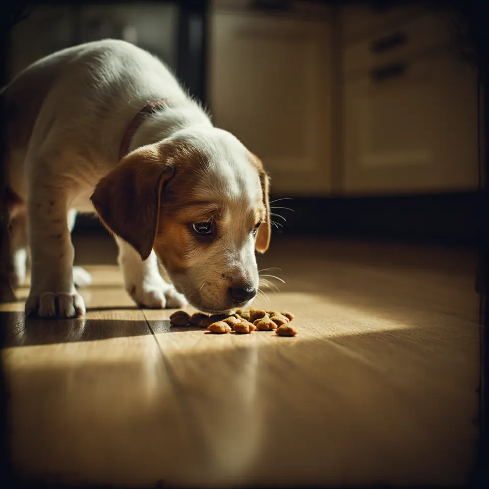 Image of Brand B puppy food targeting sensitive stomachs